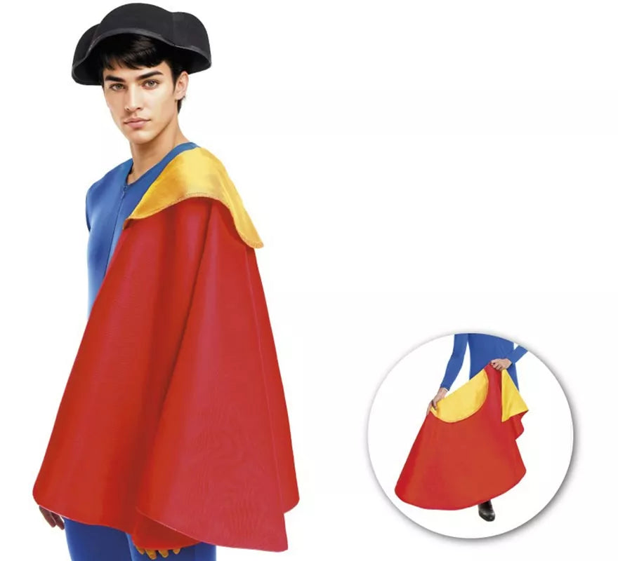Translation missing: pt-PT.Capote de Torero grande rojo y dorado de 150x70 cm