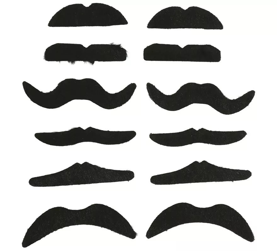 Translation missing: pt-PT.Cartón Pack de 12 Bigotes adhesivos Surtidos