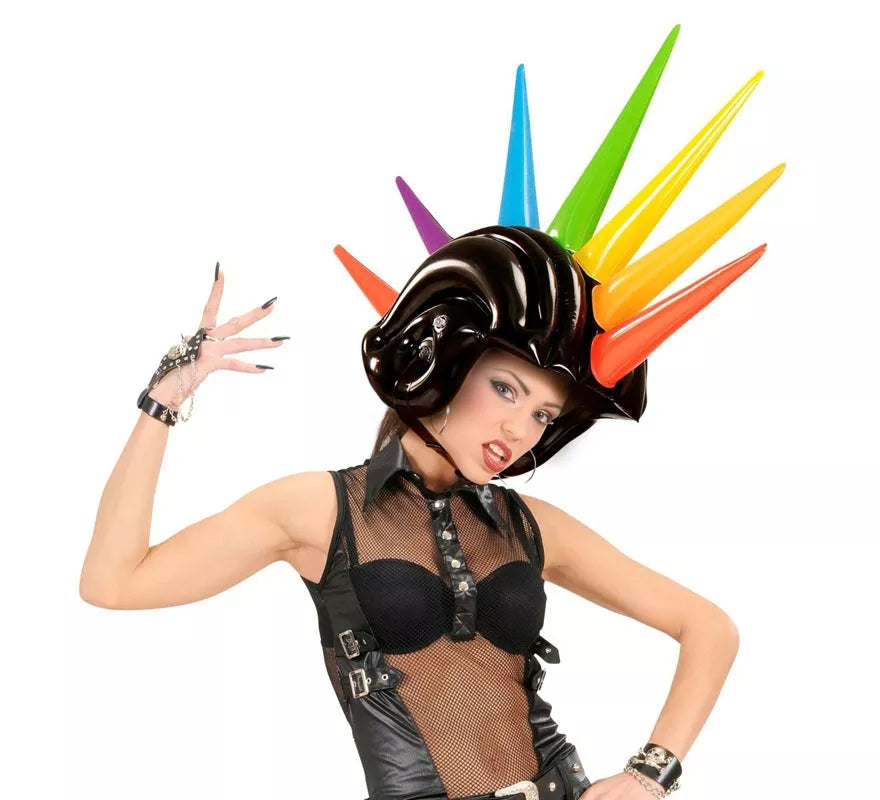 Translation missing: pt-PT.Casco con Puntas multicolor hinchable de 90 cm