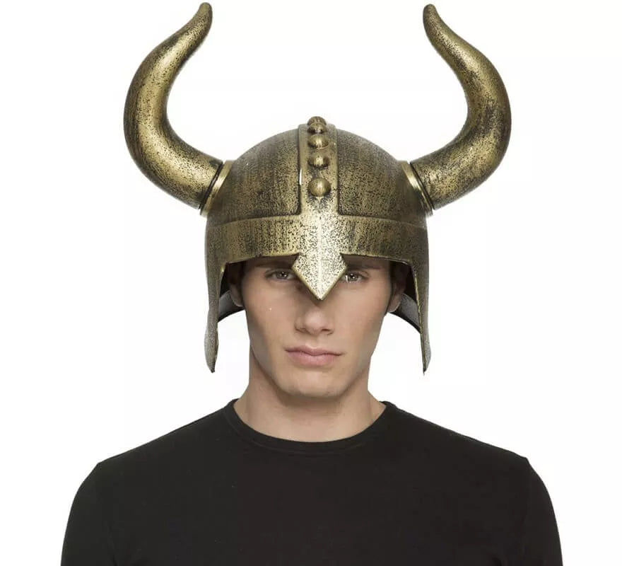 Translation missing: pt-PT.Casco de Vikingo con cuernos color Bronce