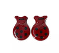 Castañuela roja con lunares negros de 6,5x9 cm