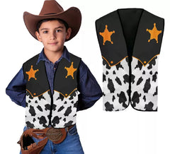Colete de xerife cowboy para crianças