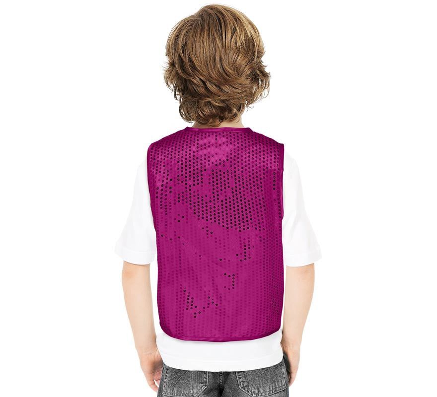 Translation missing: pt-PT.Chaleco de Lentejuelas fucsia para niños