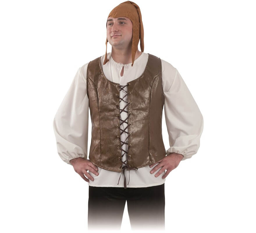 Translation missing: pt-PT.Chaleco Marrón Medieval para hombre