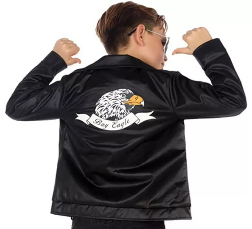 Translation missing: pt-PT.Chaqueta de Estrella Rock negra para niño