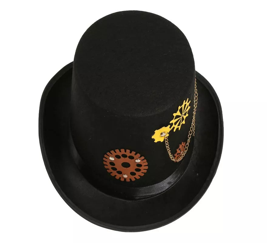 Translation missing: pt-PT.Chistera Steampunk Negra Elegante