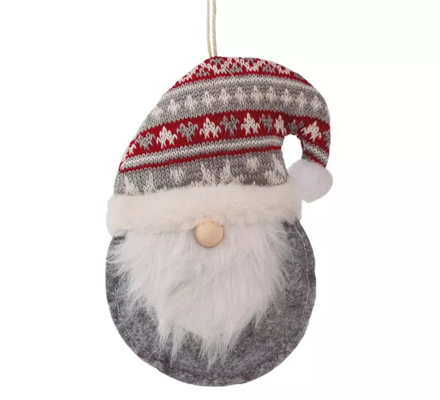 Translation missing: pt-PT.Colgante Cabeza de Noel Gris de 15 cms