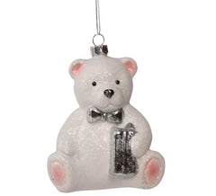 Pingente Urso Branco 12 cms
