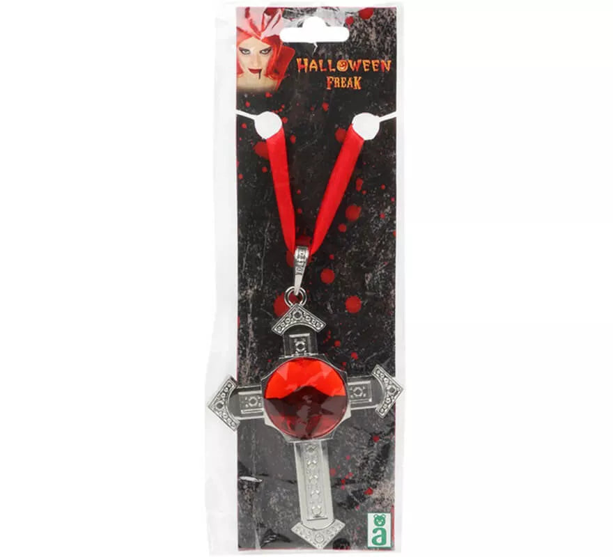 Translation missing: pt-PT.Collar de Cruz con Rubí 50 cm
