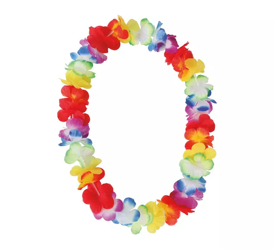Translation missing: pt-PT.Collar Hawaiano de tela multicolor