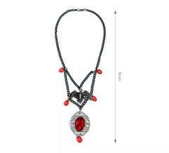 Colar Vampiro Gotas Vermelhas 33 cm