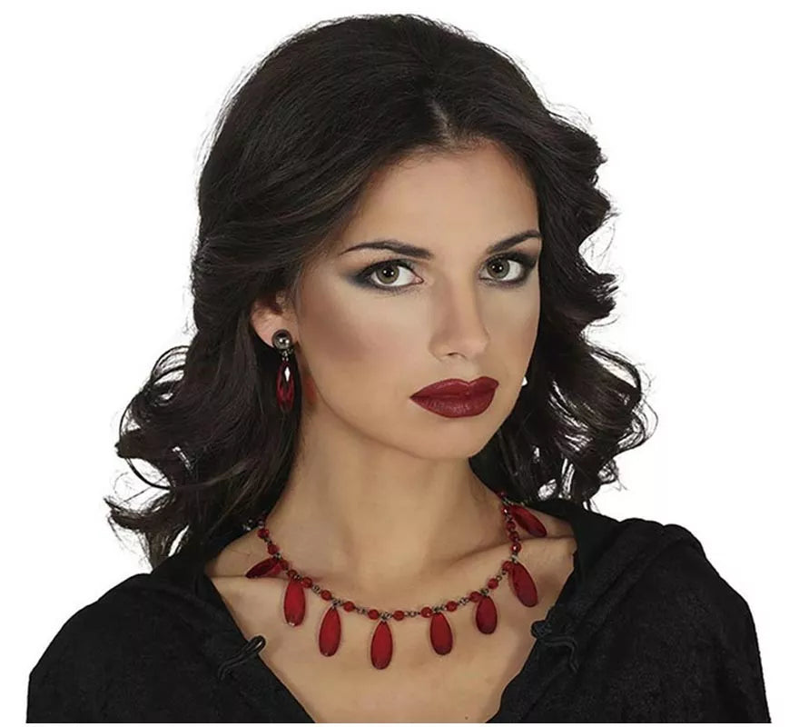 Translation missing: pt-PT.Collar y Pendientes Rubíes rojos