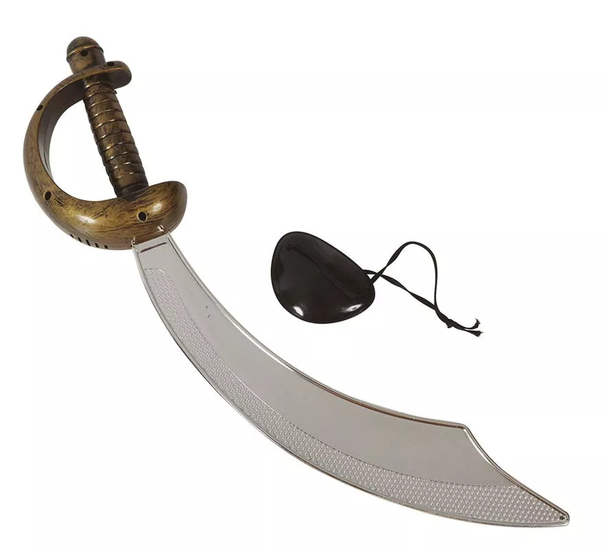 Translation missing: pt-PT.Conjunto de Sable pirata 47 cm. y parche