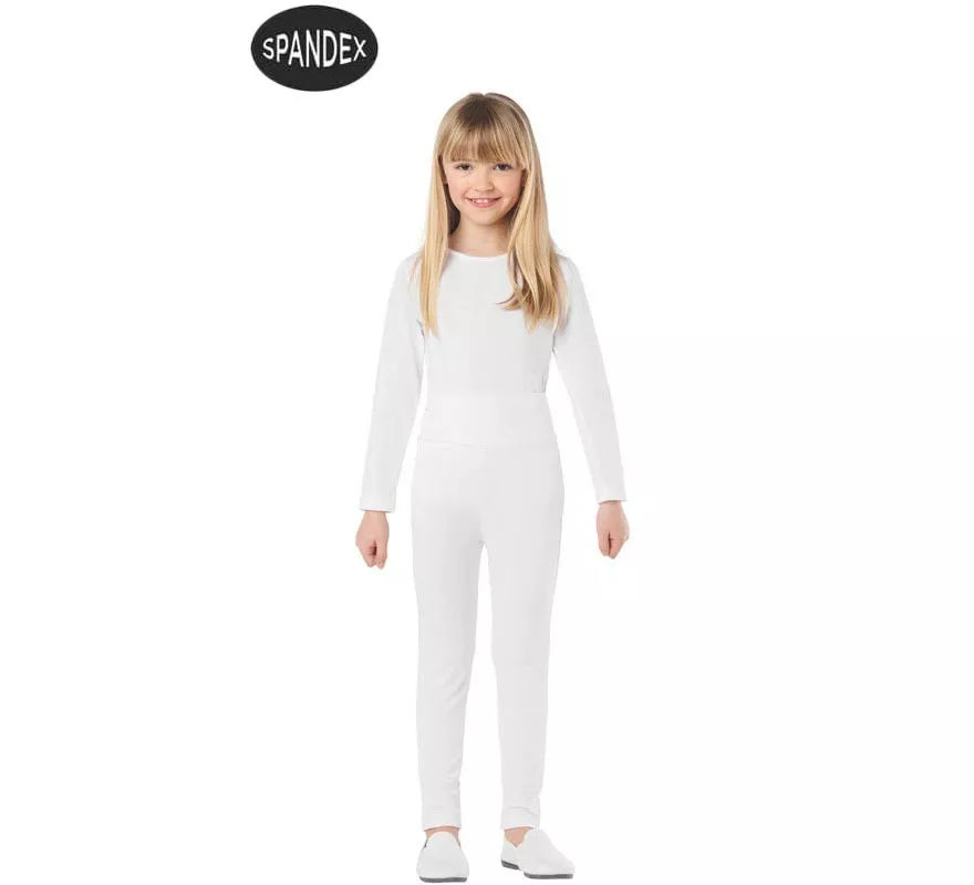 Translation missing: pt-PT.Conjunto Maillot Spandex en 2 piezas color Blanco para niños