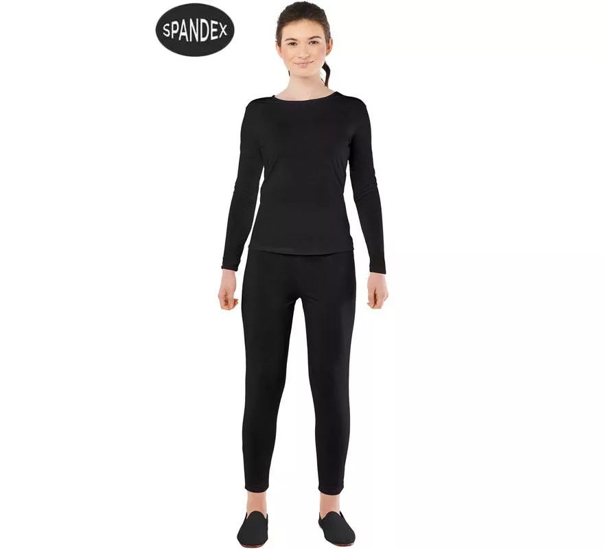 Translation missing: pt-PT.Conjunto Maillot Spandex en 2 piezas color Negro para mujer