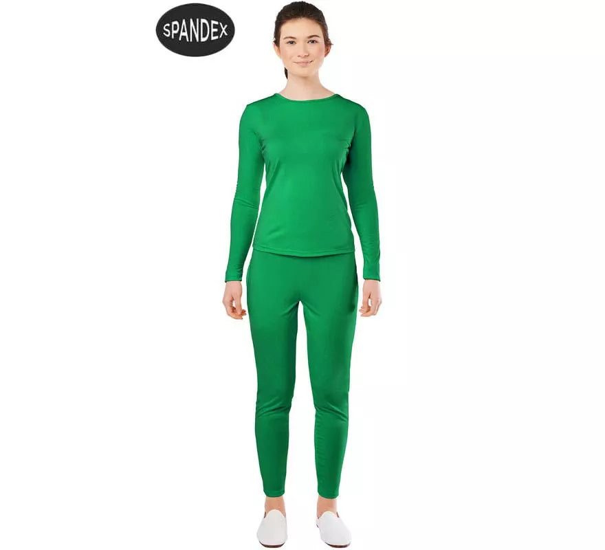 Translation missing: pt-PT.Conjunto Maillot Spandex en 2 piezas color Verde para mujer
