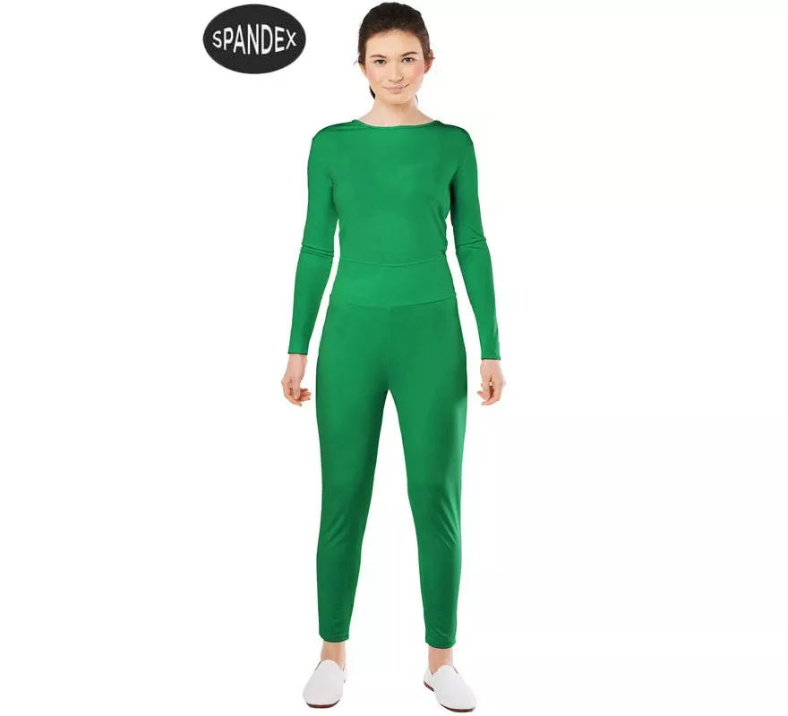 Translation missing: pt-PT.Conjunto Maillot Spandex en 2 piezas color Verde para mujer