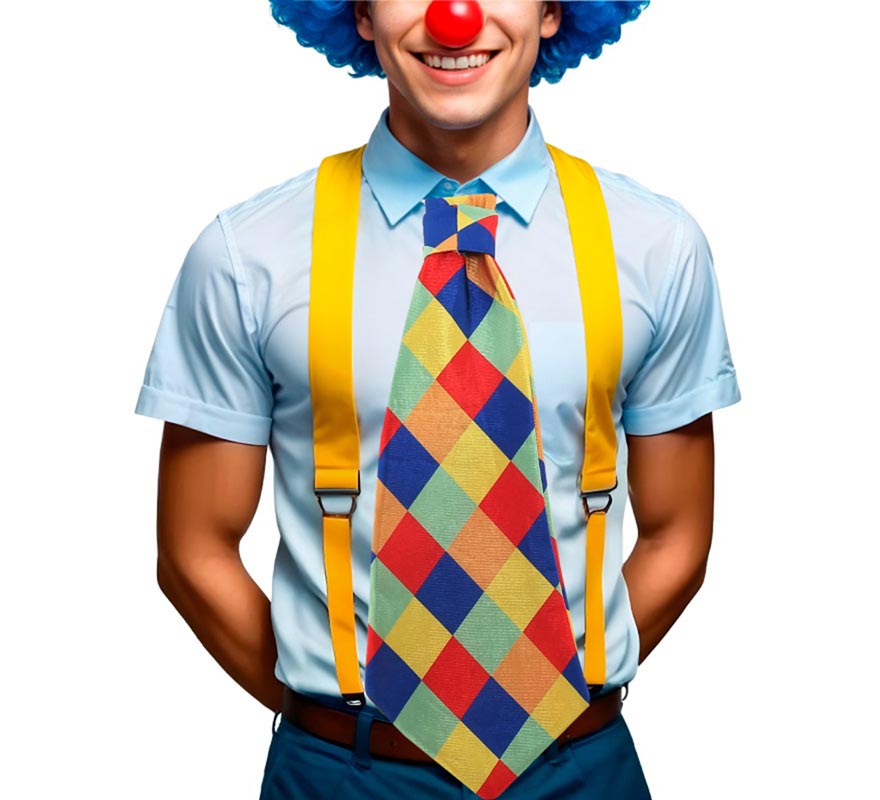 Translation missing: pt-PT.Corbata de Payaso rombos multicolor