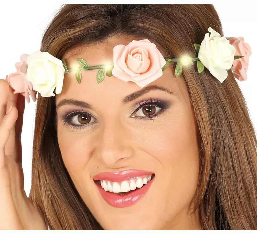 Translation missing: pt-PT.Corona de Rosas con Luz