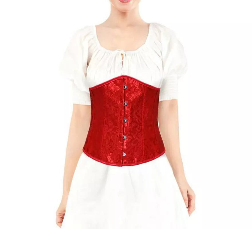 Translation missing: pt-PT.Corset Jacquard Rojo para mujer
