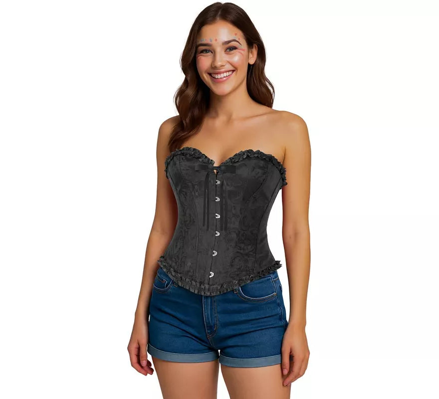 Translation missing: pt-PT.Corset negro con Lazo para mujer