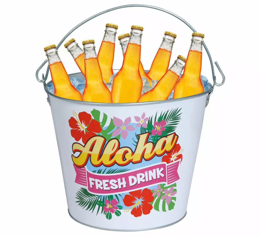 Cubo Metal Aloha de 19x23 cm