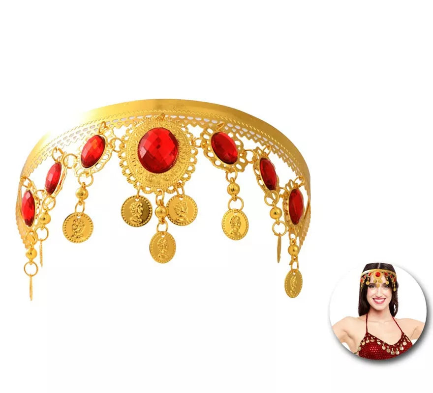 Translation missing: pt-PT.Diadema Árabe con piedras rojas