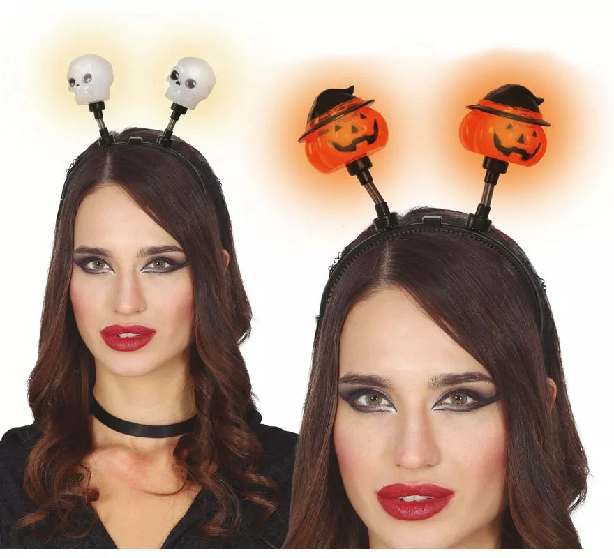 Translation missing: pt-PT.Diadema Calavera o Calabaza con Luz Surtidas