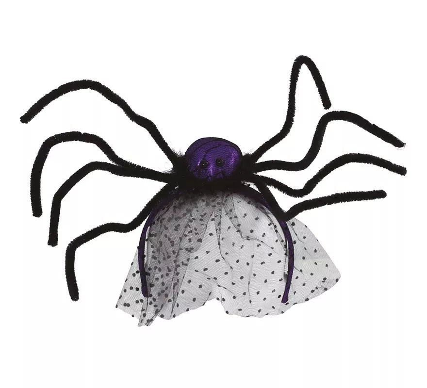 Translation missing: pt-PT.Diadema con Araña Lila y Velo
