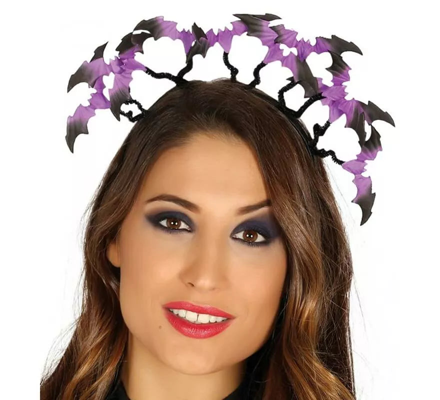 Translation missing: pt-PT.Diadema con Murciélagos Lilas y Negros