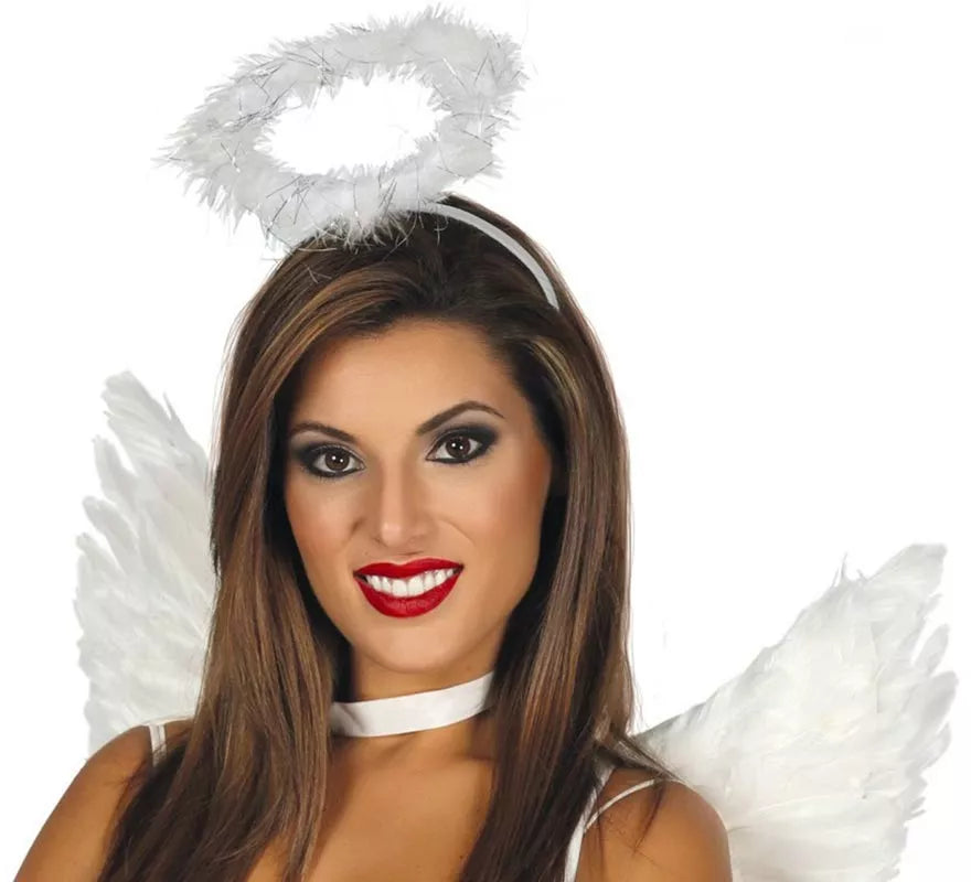 Translation missing: pt-PT.Diadema Corona o Halo marabú Angel Carnaval y Navidad