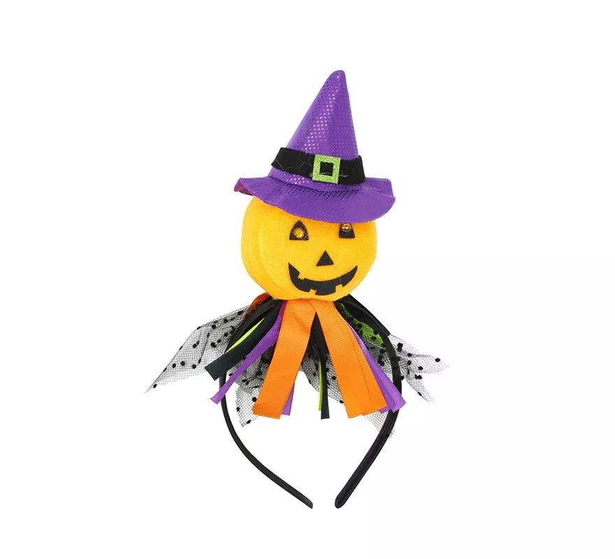 Translation missing: pt-PT.Diadema de Calabaza con Gorro de Bruja