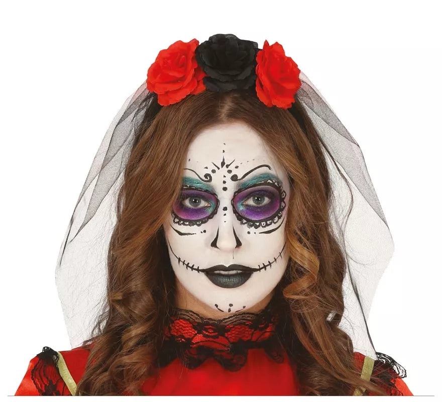 Translation missing: pt-PT.Diadema de Flores con Velo
