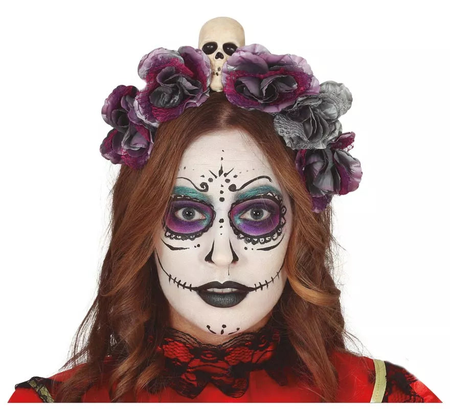 Translation missing: pt-PT.Diadema de Flores Grises