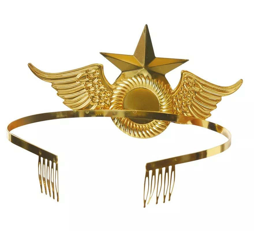 Translation missing: pt-PT.Diadema de Mujer maravilla Dorada con estrella