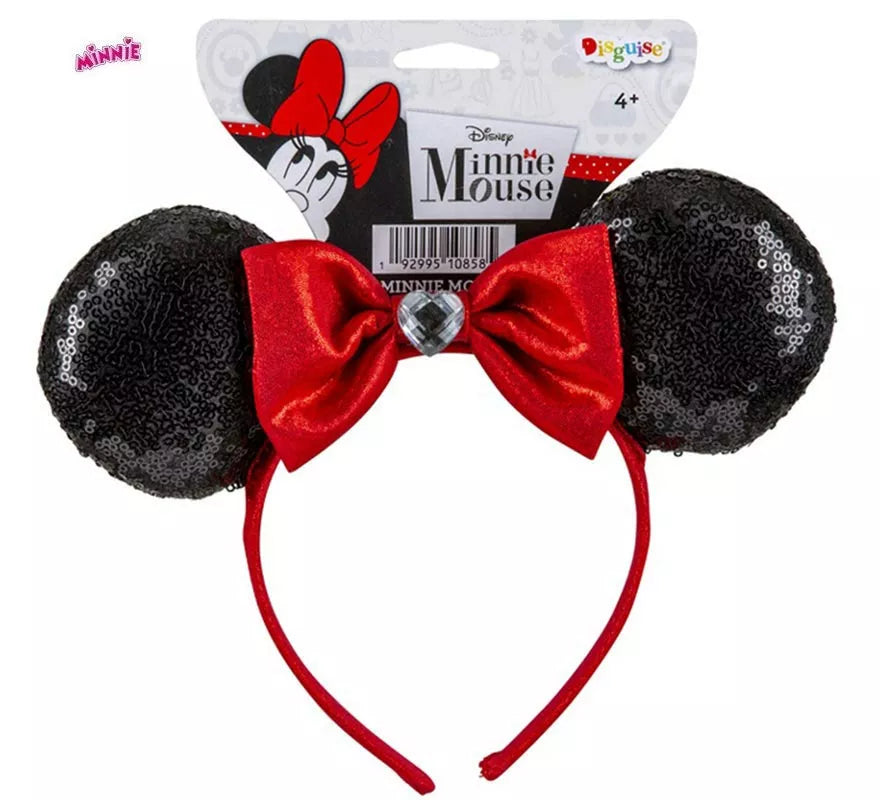 Translation missing: pt-PT.Diadema de Orejas con lazo de Minnie Mouse con lentejuelas Infantil