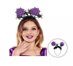 Tiara de teias de aranha lilás