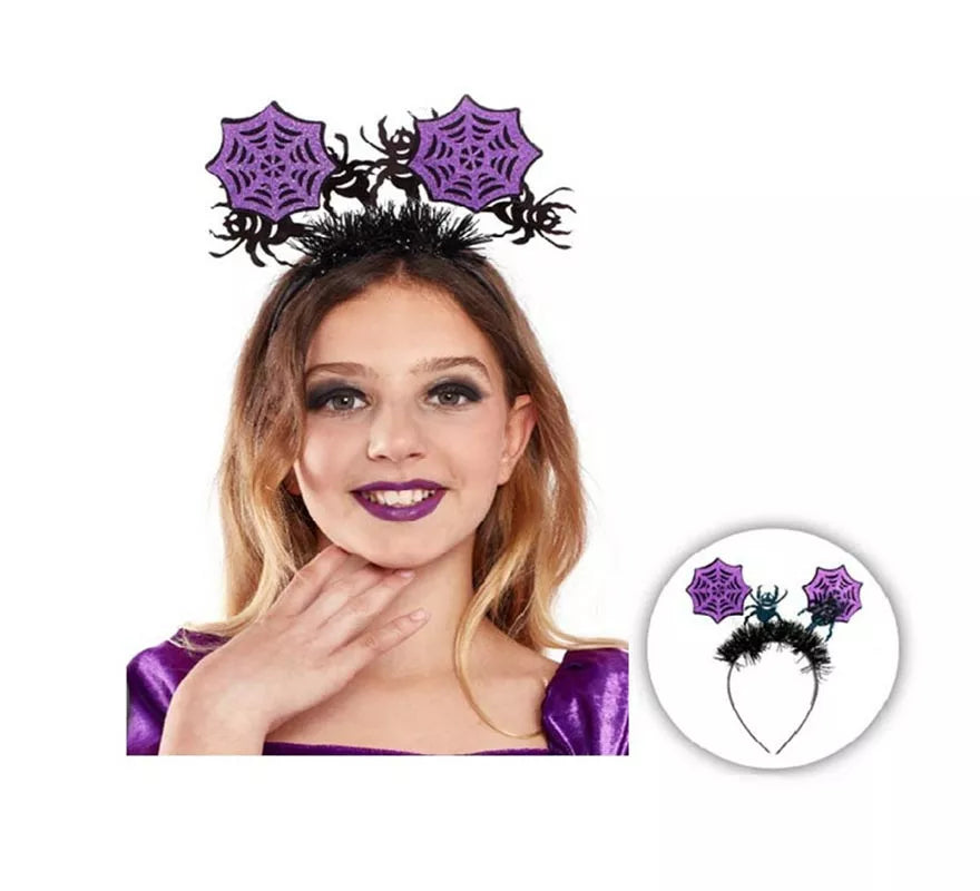 Translation missing: pt-PT.Diadema de Spiderwebs Lila