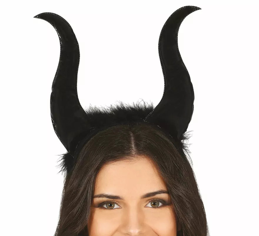 Translation missing: pt-PT.Diadema Demonio Negra con Cuernos Altos