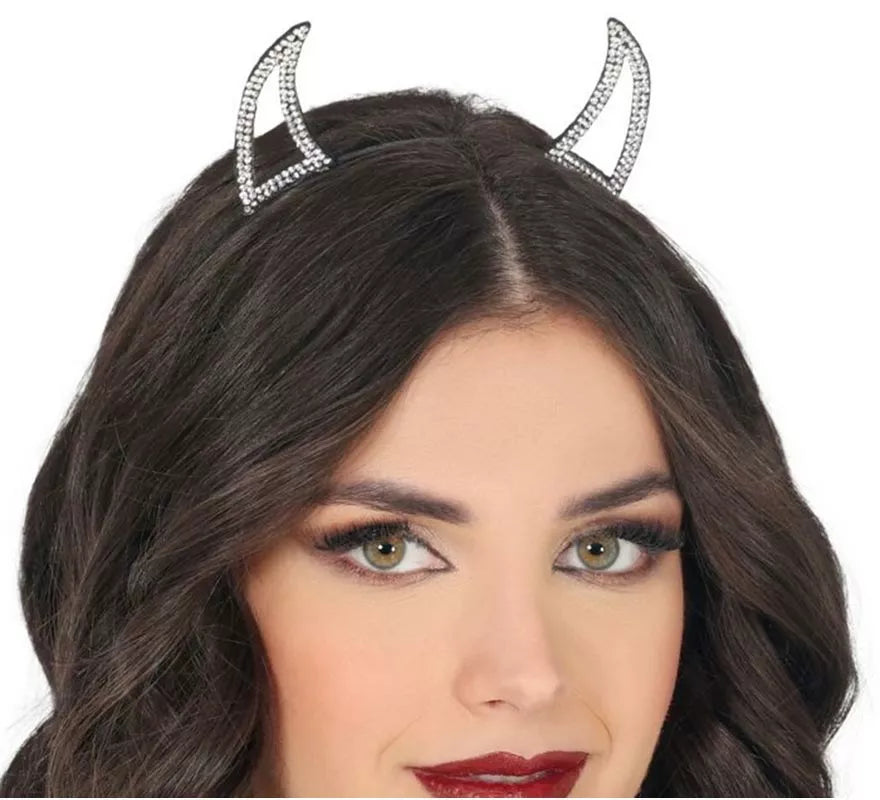 Translation missing: pt-PT.Diadema Demonio plata Brillante