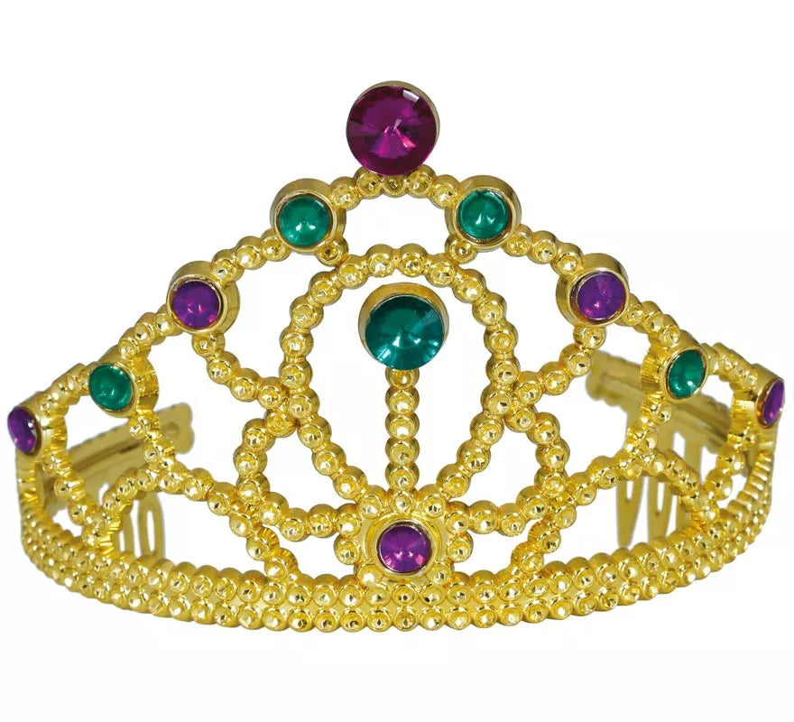 Translation missing: pt-PT.Diadema dorada con Piedras multicolores infantil