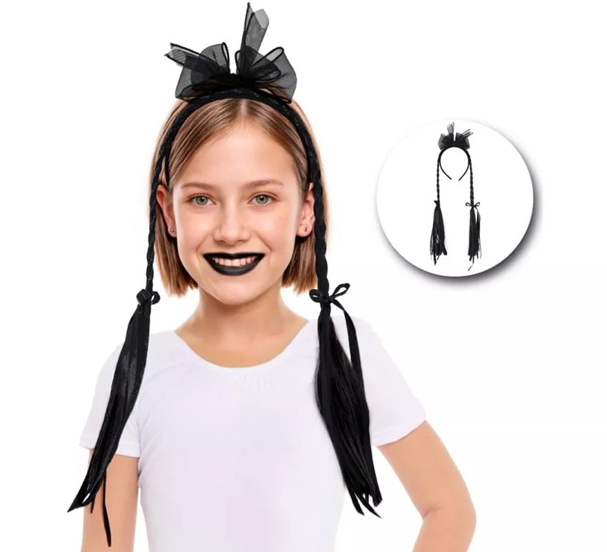 Translation missing: pt-PT.Diadema Lazo con Dos Trenzas Infantil