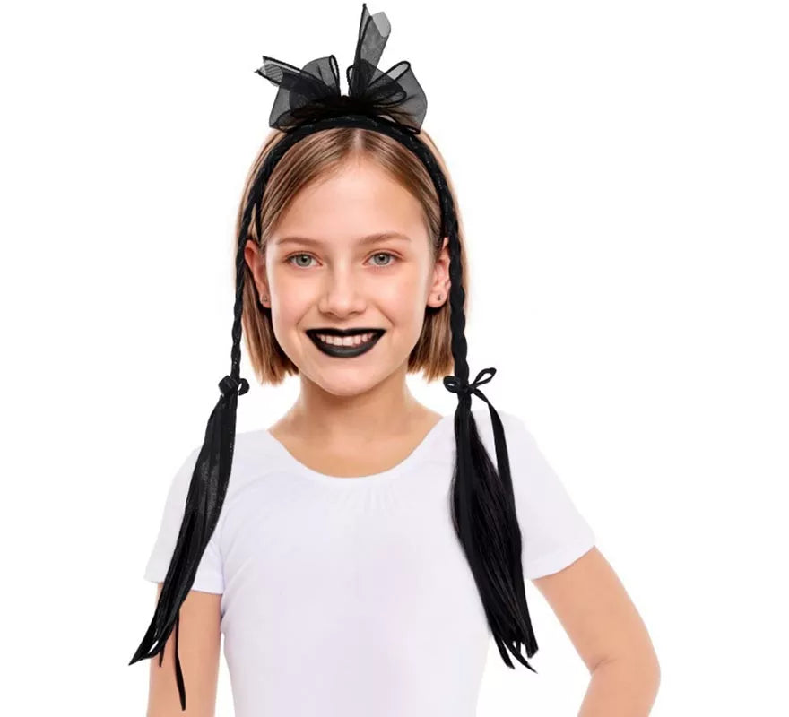 Translation missing: pt-PT.Diadema Lazo con Dos Trenzas Infantil