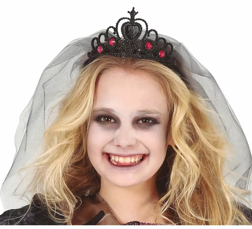 Translation missing: pt-PT.Diadema Negra de Princesa Fantasma con Velo