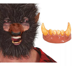 Dentes com presas de lobisomem