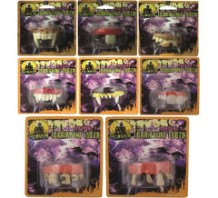 Dentes assustadores de Halloween em modelos variados