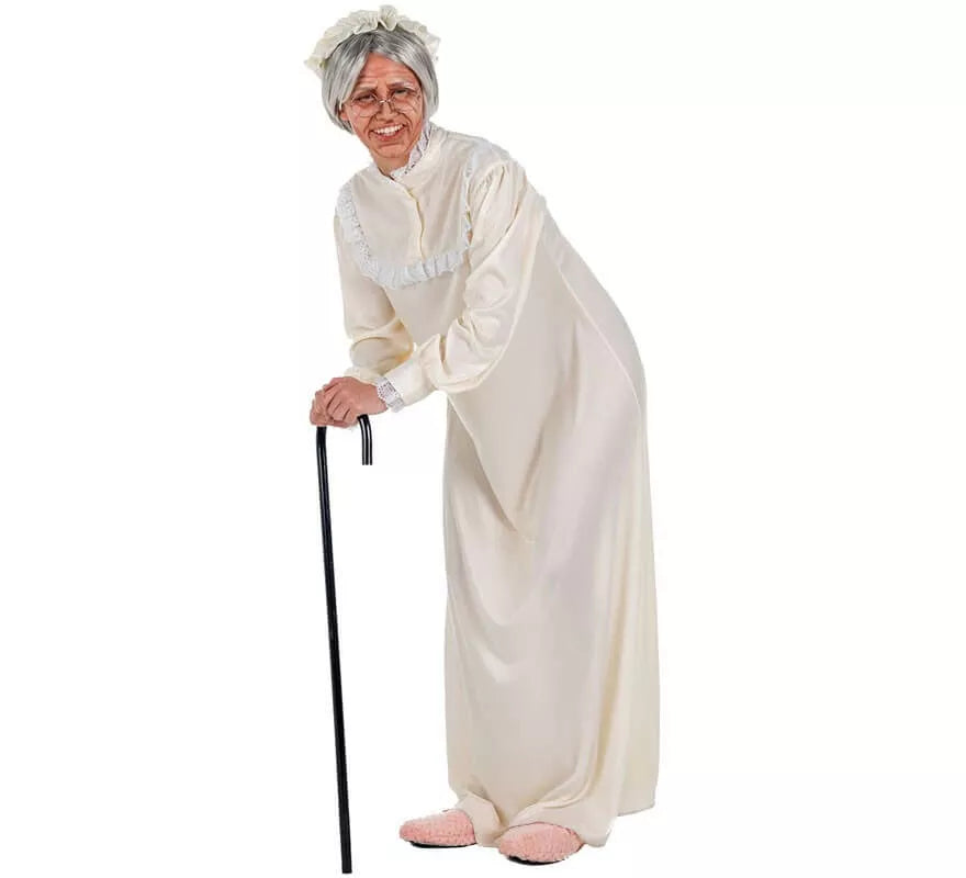 Translation missing: pt-PT.Disfraz de Abuela Blanco para adultos