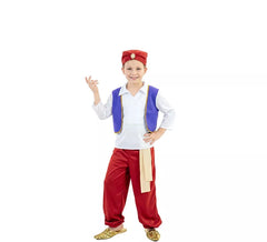 Fato de Aladim vermelho e branco para menino