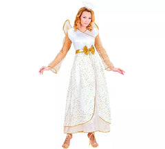 Fato de anjo dourado glamoroso feminino