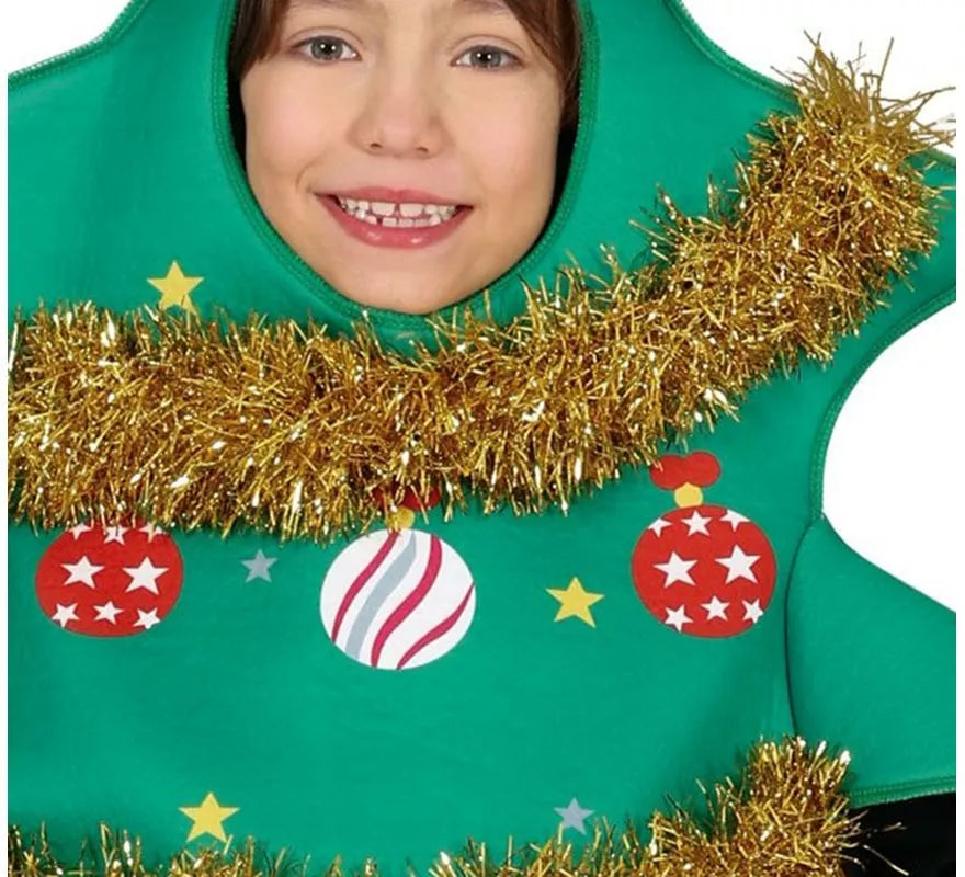 Translation missing: pt-PT.Disfraz de Árbol de Navidad decorado con estrella para niños